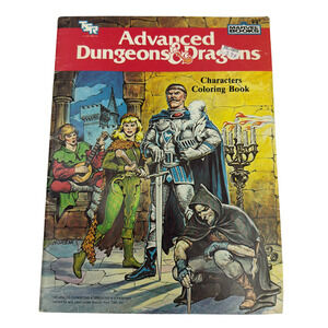 1983 Advanced Dungeons & Dragons Characters Coloring Book TSR Marvel ISBN 0-9397